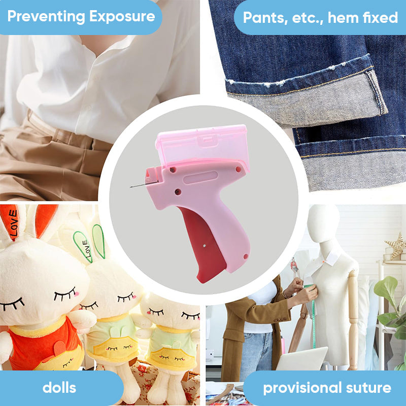 BowLift | Mini Label Gun with Storage Box - Compact Design, Fine Needle Set, Contains More Than 2000 Labels, Suitable for Clothing and Fabric Labels