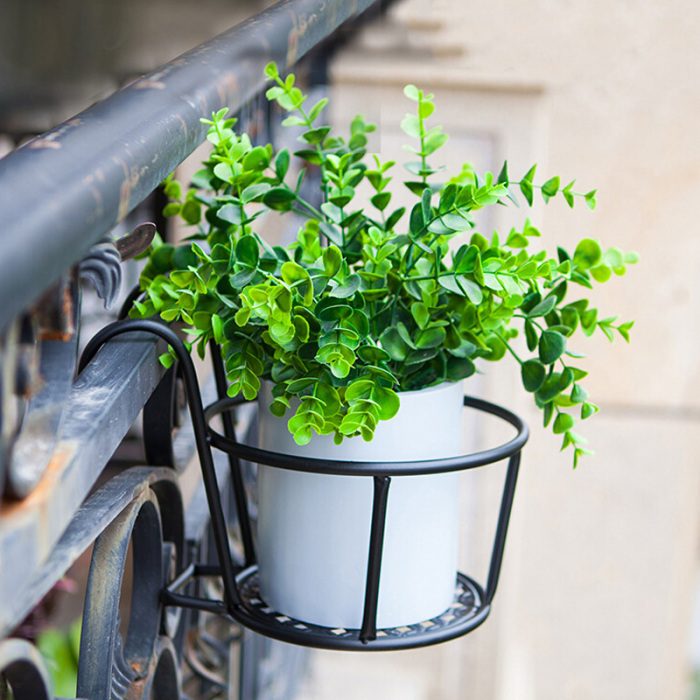 BowLift | Hanging Plant Basket made of Metal – Balcony Planter Pot with Hook for Garden and Terrace