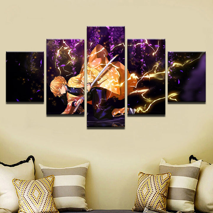 Samurai Master 5 Piece - Canvas Wall Art Painting | Bowlift