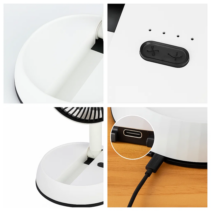 Quiet Portable Cooling – Lightweight Foldable Design – Remote-Control Home & Outdoor Use Bowlift