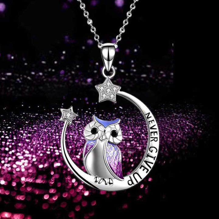 BowLift | Never give up owl necklace