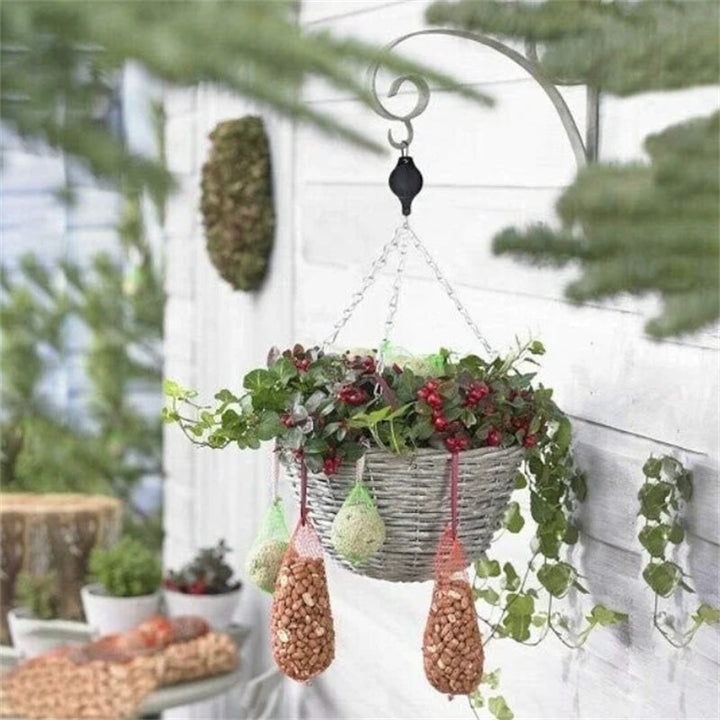 BowLift | Retractable Hook for Garden Pots, Bird Feeder