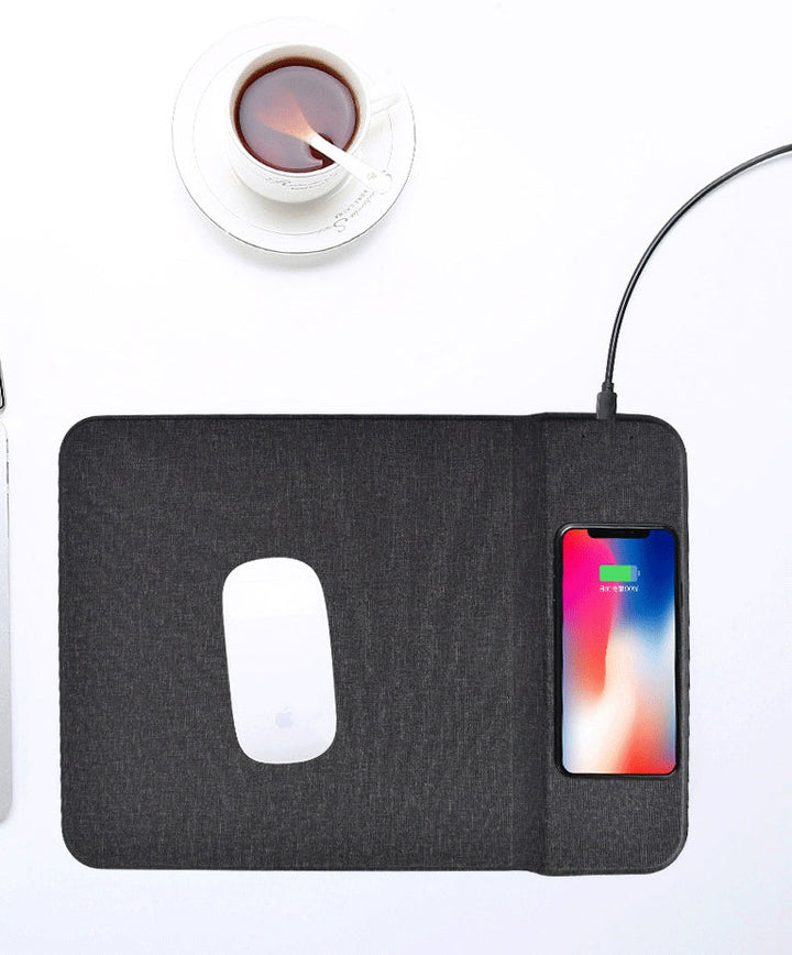 BowLift | 2-in-1 Premium Qi-Certified 5W Fast Wireless Charging Gaming Mouse Pad with Non-Slip Rubber Base