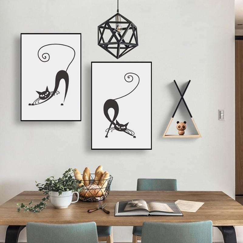 Dancing Cats - Canvas Wall Art Painting | Bowlift