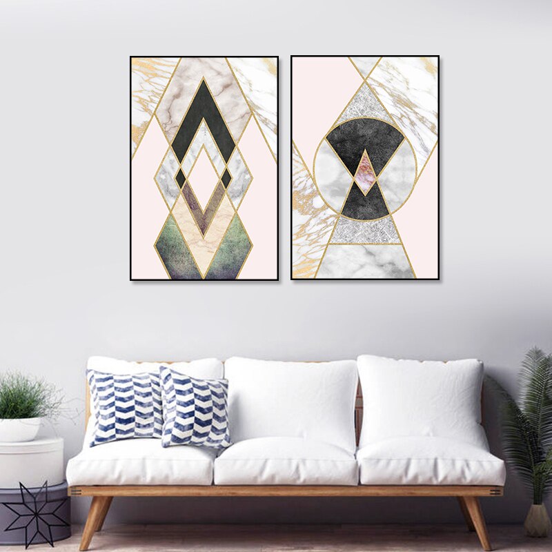 POP Pink Marble - Canvas Wall Art Painting | Bowlift