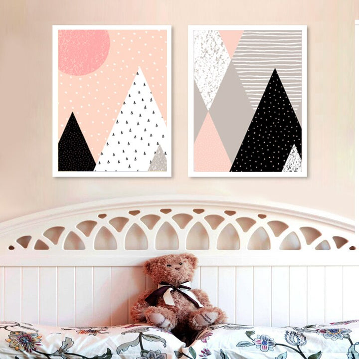 Pop Art Mountains - Canvas Wall Art Painting | Bowlift