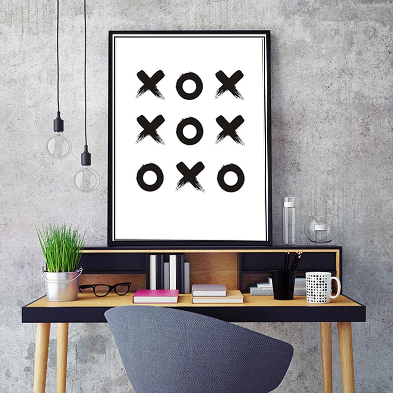 Tic Tac Toe - Canvas Wall Art Painting | Bowlift