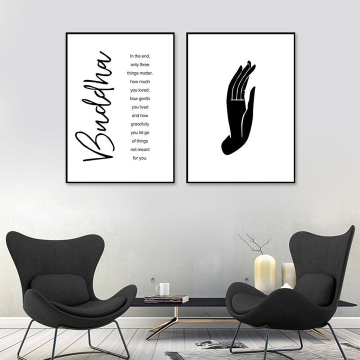 Buddha Mudra Hand Gesture - Canvas Wall Art Painting | Bowlift