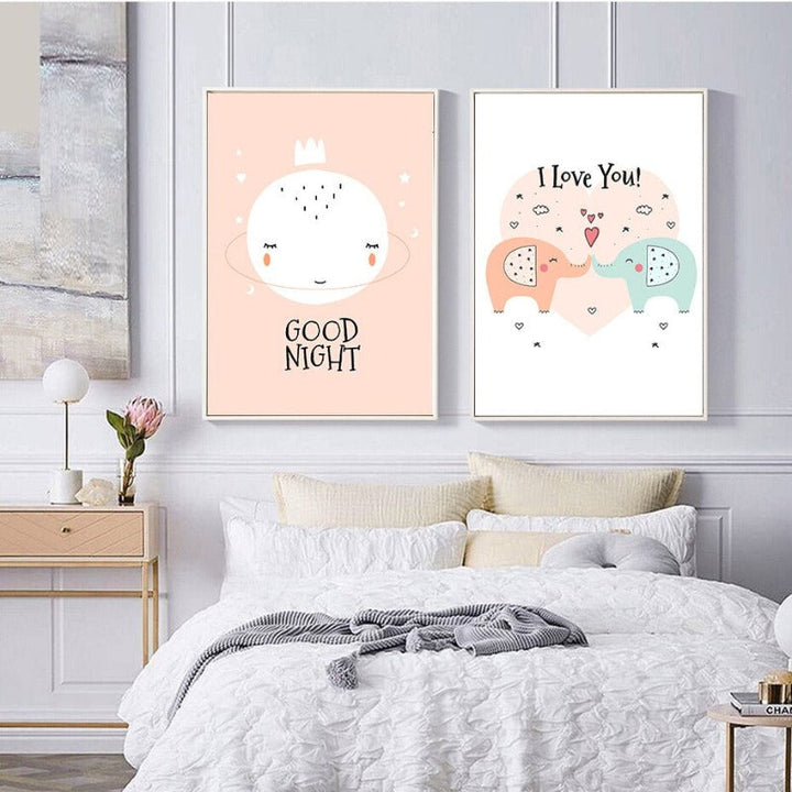 Sweet Cartoon - Canvas Wall Art Painting | Bowlift