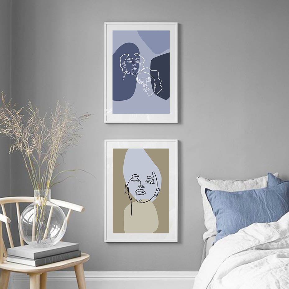 Line Graphic Art - Canvas Wall Art Painting | Bowlift