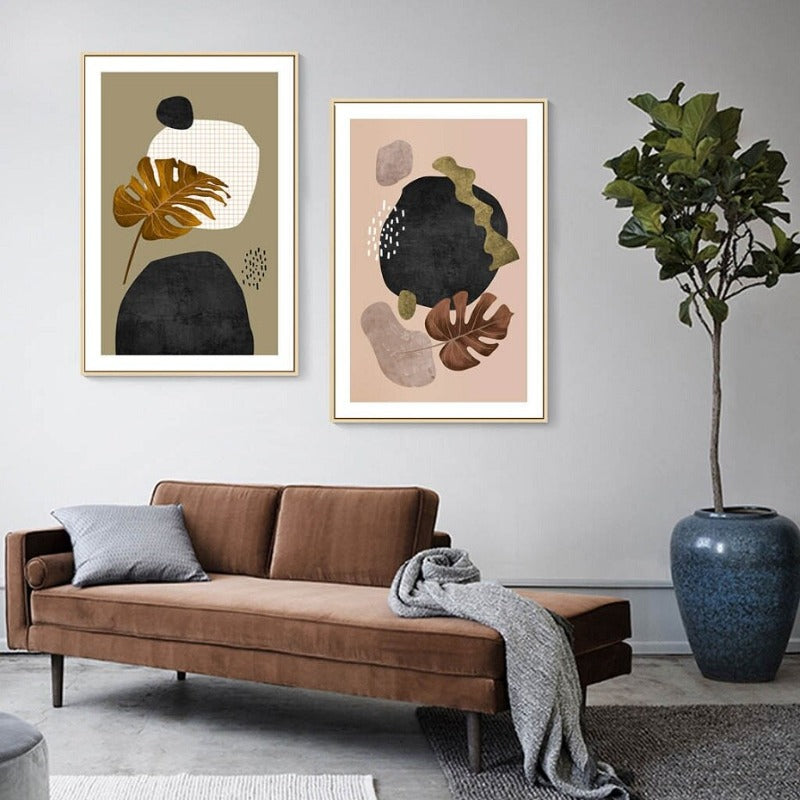 Turtle Leaves - Canvas Wall Art Painting | Bowlift