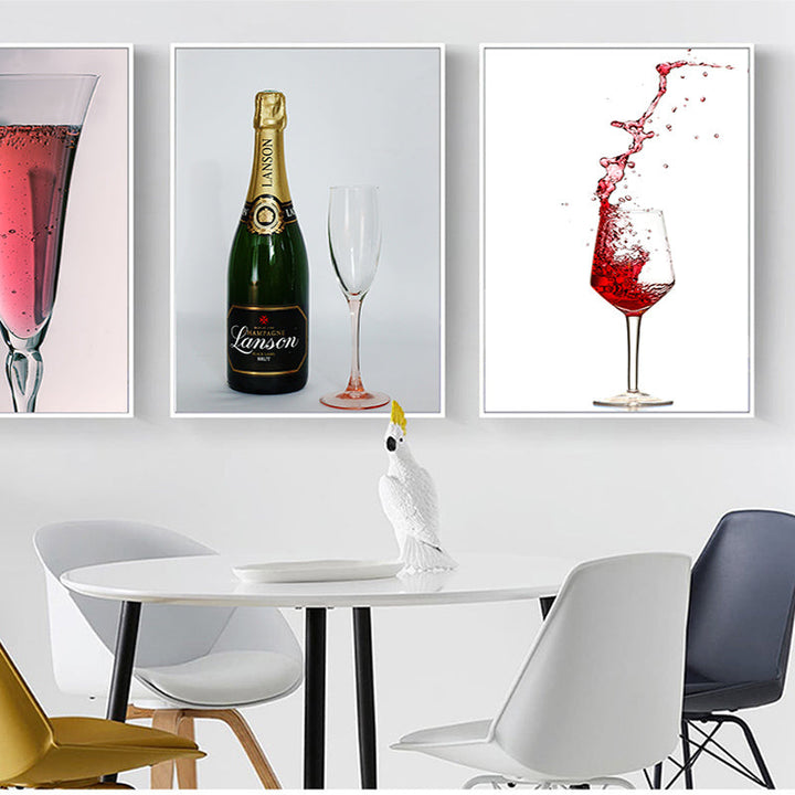 But First Wine Red Wine - Canvas Wall Art Painting | Bowlift