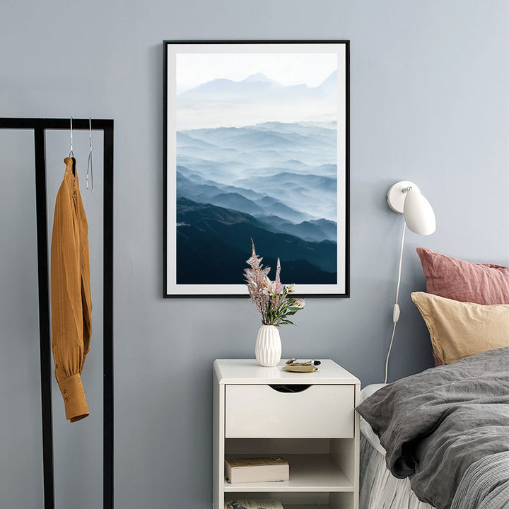 Modern Nordic Mountain Scenery - Canvas Wall Art Painting | Bowlift