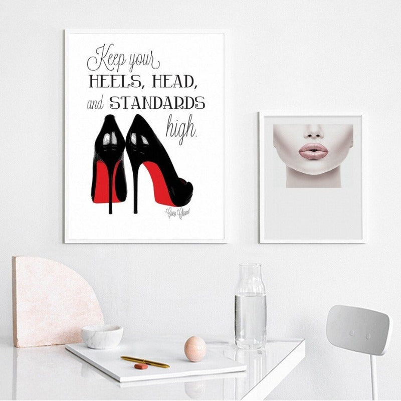 Fashion Makeup Girl Decorative - Canvas Wall Art Painting | Bowlift