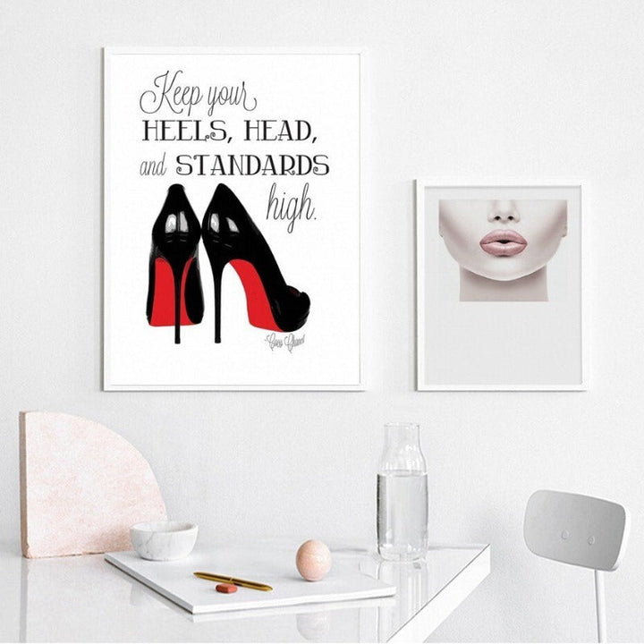 Fashion Makeup Girl Decorative - Canvas Wall Art Painting | Bowlift