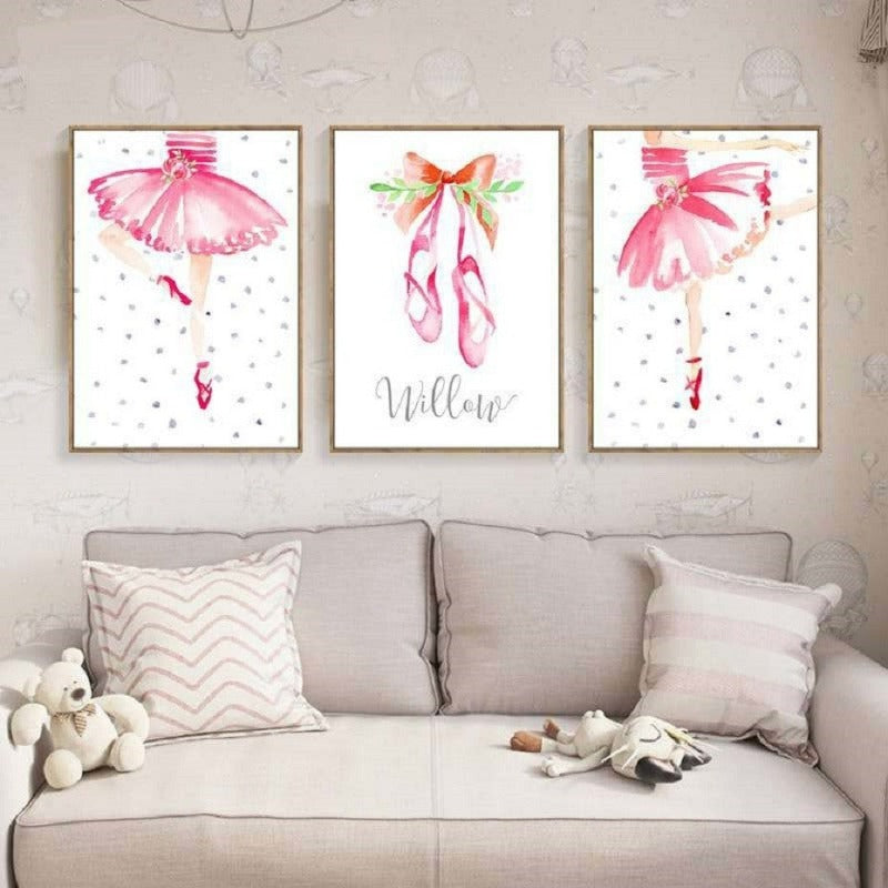 Nordic Minimalist Refresh Ballet Girl - Canvas Wall Art Painting | Bowlift