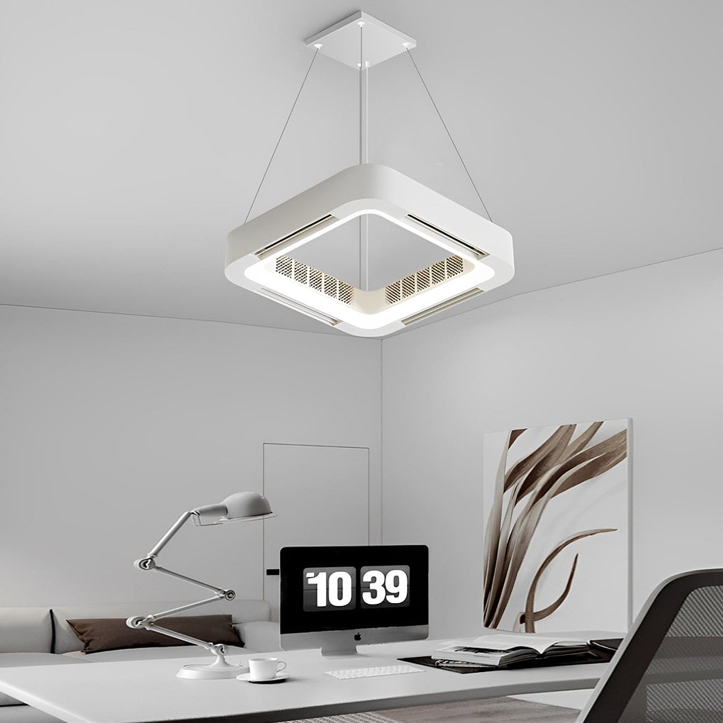 BowLift | Modern Blade-less Ceiling Fan with LED Lighting and Chandelier