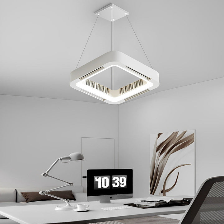 BowLift | Modern Blade-less Ceiling Fan with LED Lighting and Chandelier
