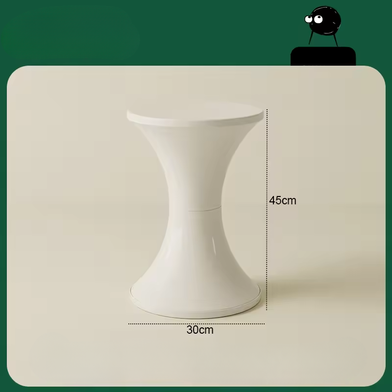 BowLift | Nordic Plastic Side Table with Thick Hourglass Design