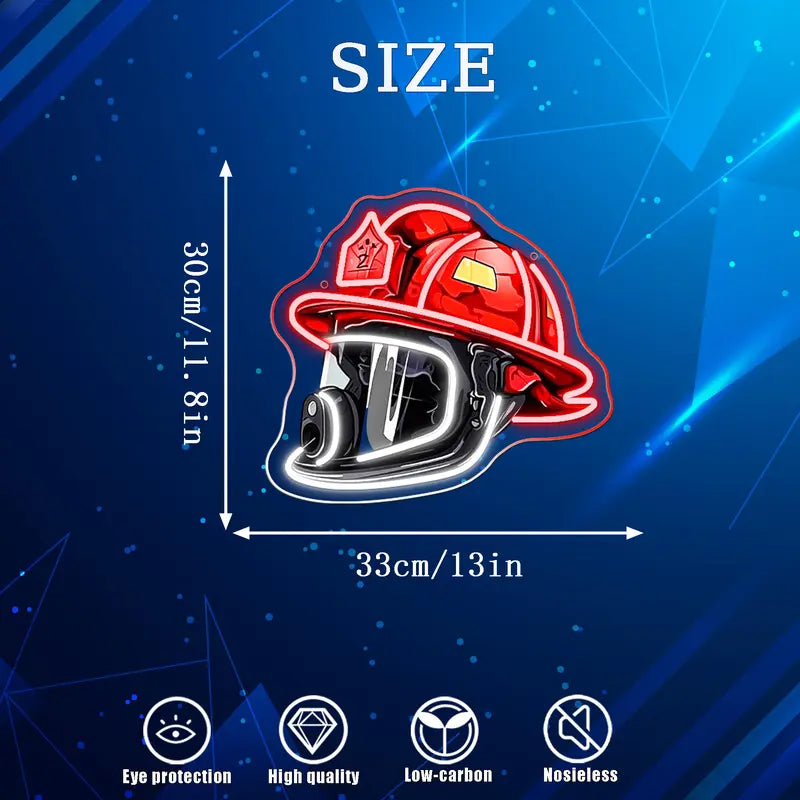 BowLift | Firefighter Helmet Neon Sign