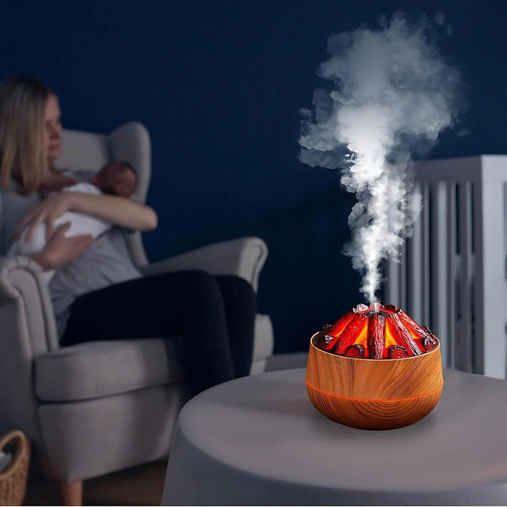 FlameMist | Essential Oil Diffuser – Flame LED – Two Mist Modes – Quiet USB Design – Home Relaxation Bowlift