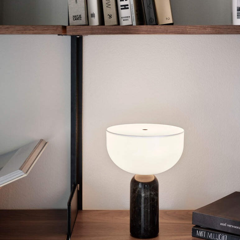 BowLift | MarbleLuxe Lamp - Luxurious Marble Table Lamp with Golden Accents
