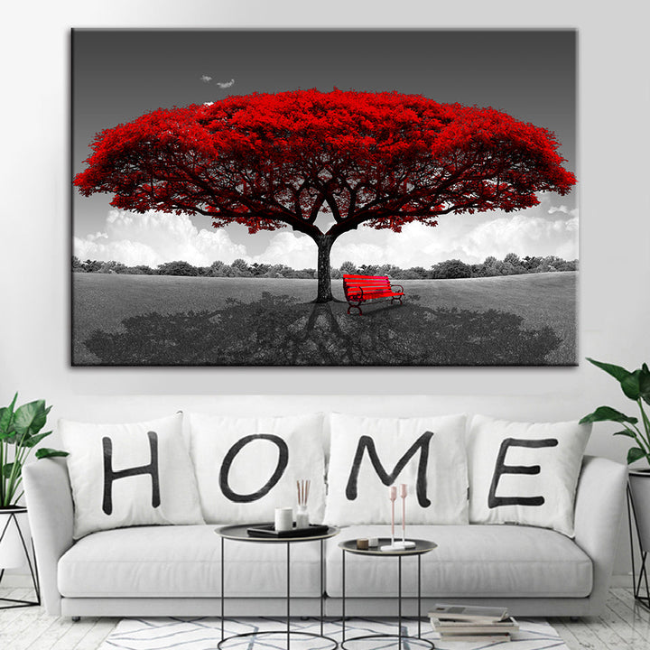 Red Blossoms - Canvas Wall Art Painting | Nature Inspired Wall Art | Bowlift