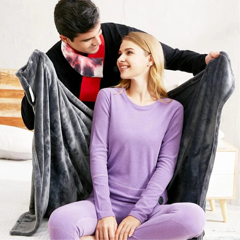 BowLift | Soft Coral Velvet Portable Heated Shawl