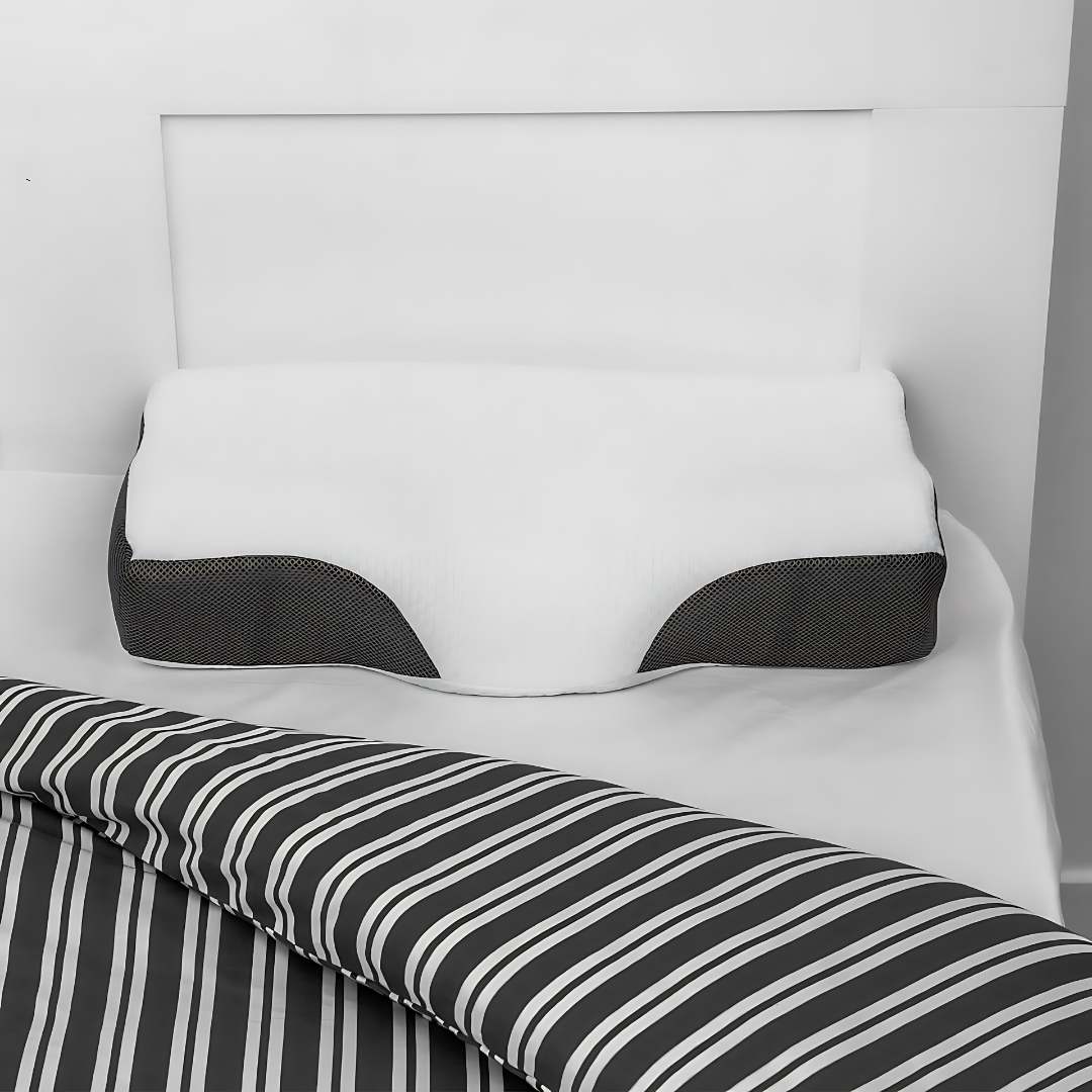 RestAlign Memory Foam Neck Support Pillow | Contoured Alignment for Neck Pain Relief and Improved Sleep Quality Bowlift