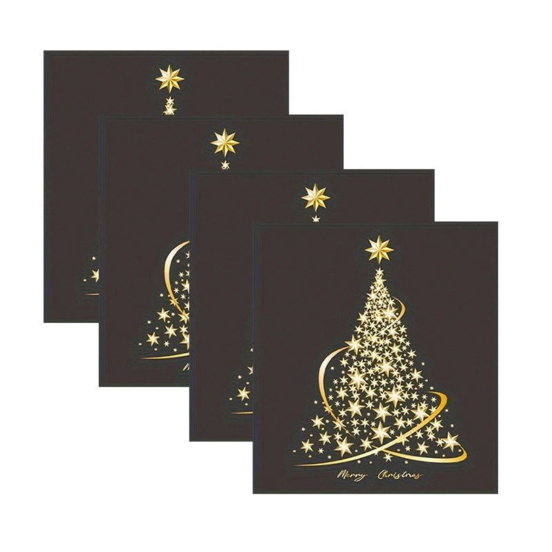 BowLift | Golden Christmas Tree Window Clings Stickers for Glass