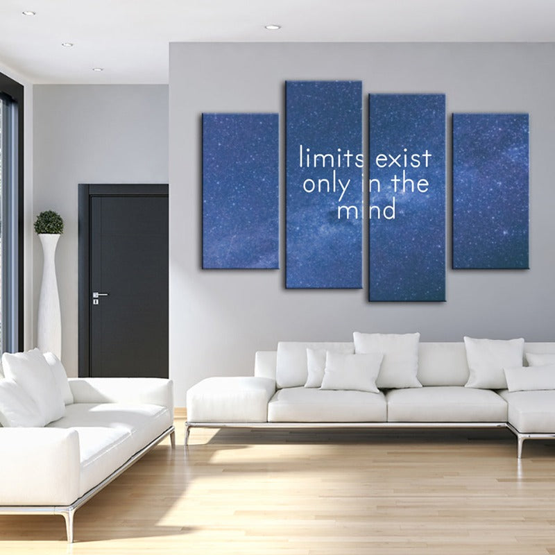 4 Piece Galaxy Motivation - Canvas Wall Art Painting | Bowlift