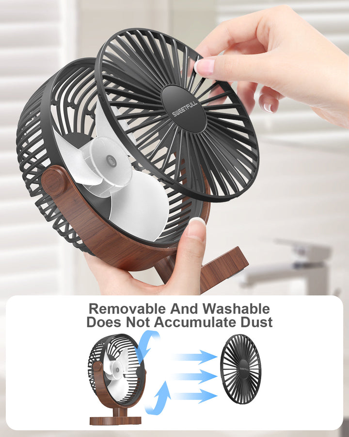 6.5 Inch USB Small Desk Fan for Home Office Car Outdoor Travel | Bowlift