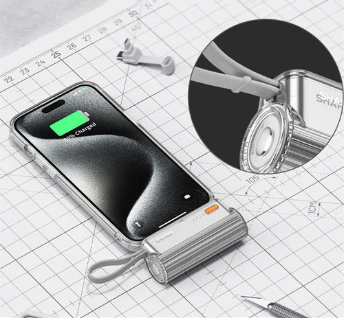 BowLift | 5000mAh Mini Capsule Built-In Cable Power Bank