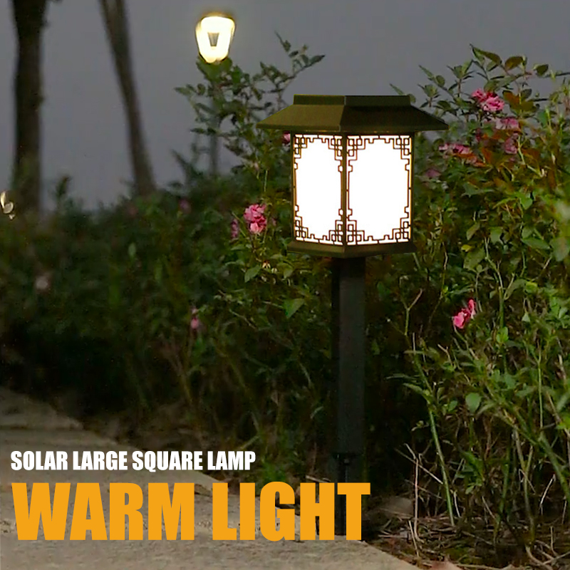 BowLift | Solar LED Garden Lamp – Large Square Lamp with Warm Light and Dual Use