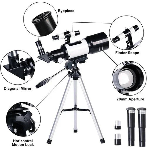 BowLift | Explore the Stars with Ease - Professional Telescope with Tripod & 150x Zoom for Moon Watching