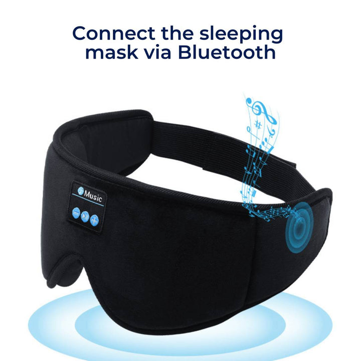 DreamSounds Bluetooth Sleeping Mask with Built-in Headphones | for Travel - Meditation - Light Blocking Comfort Bowlift