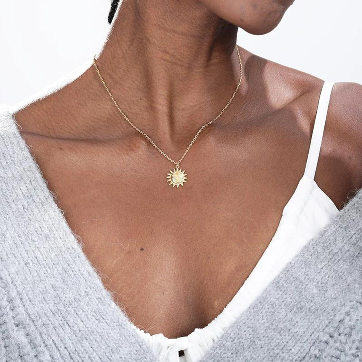 BowLift | Vintage Sun and Moon Stainless Steel Necklace