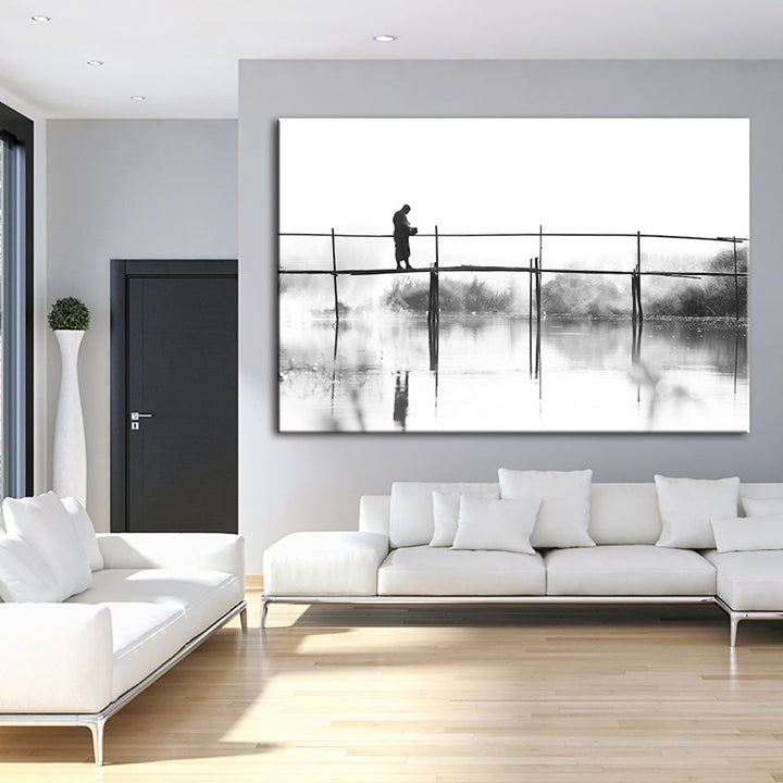 Water Bridge - Canvas Wall Art Painting | Bowlift