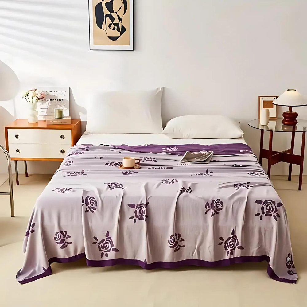 BowLift | Bamboo Fiber Rose Cooling Blanket