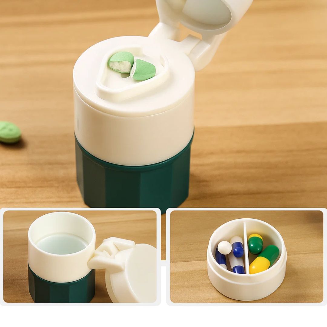 Precision Splitting & Crushing – Durable Compact Case – Easy Swallowing Relief – Safer Dosing – Travel Ready Bowlift