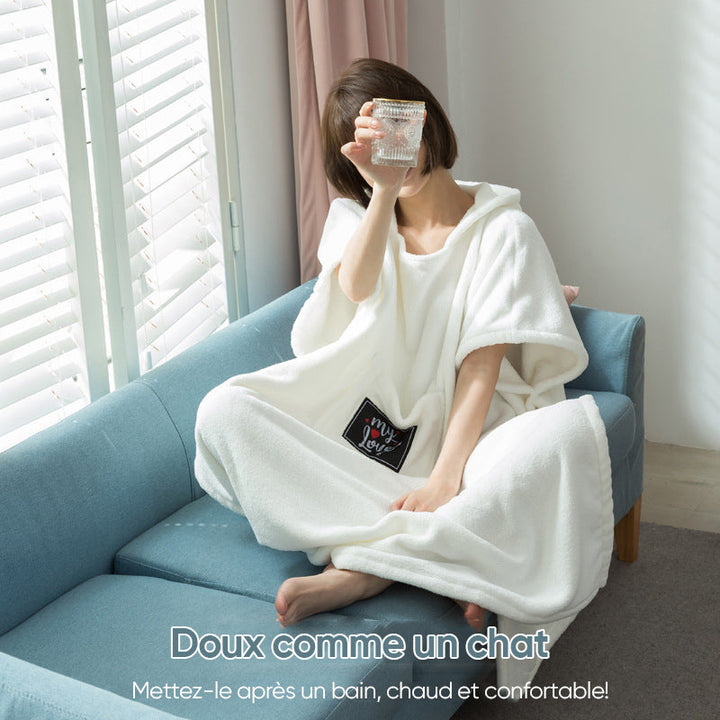 Terry bathrobe made of soft cotton fabric Girly | Bowlift