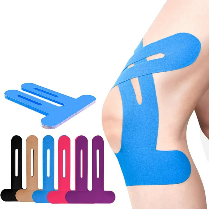 BowLift | Pre-Cut Knee Support Tape | Breathable Cotton | Elastic & Water-Resistant Adhesion