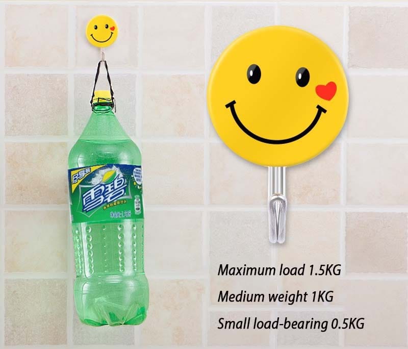 3 PCs Emoji Wall Hook Heavy Duty Self Adhesive Hook Bowlift