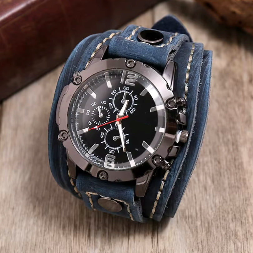 Classic Leather Strap Watch