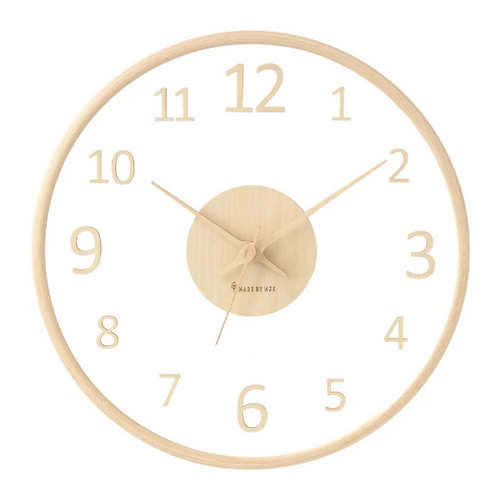 BowLift | Stylish Wooden Wall Clock of Glass