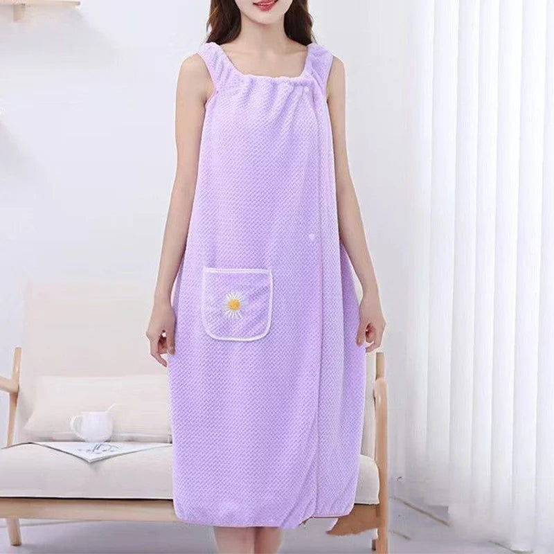Quick Dry Absorb Water Wearable Bath Towel | Bowlift