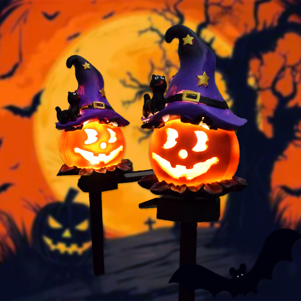 BowLift | Halloween Solar Lights – Decorative LED Garden Lights with Pumpkin and Witch Designs