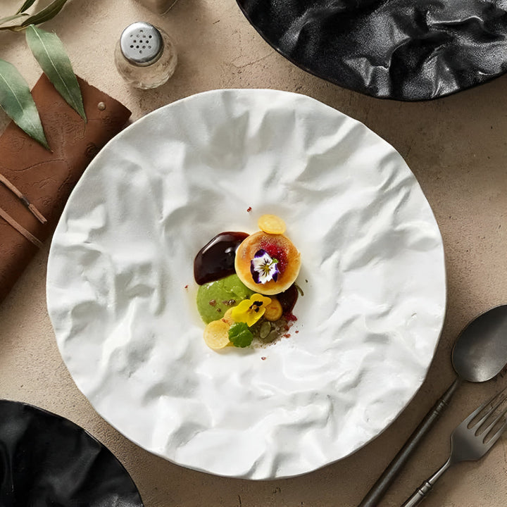 BowLift | Artisan Wrinkled Paper Ceramic Plate