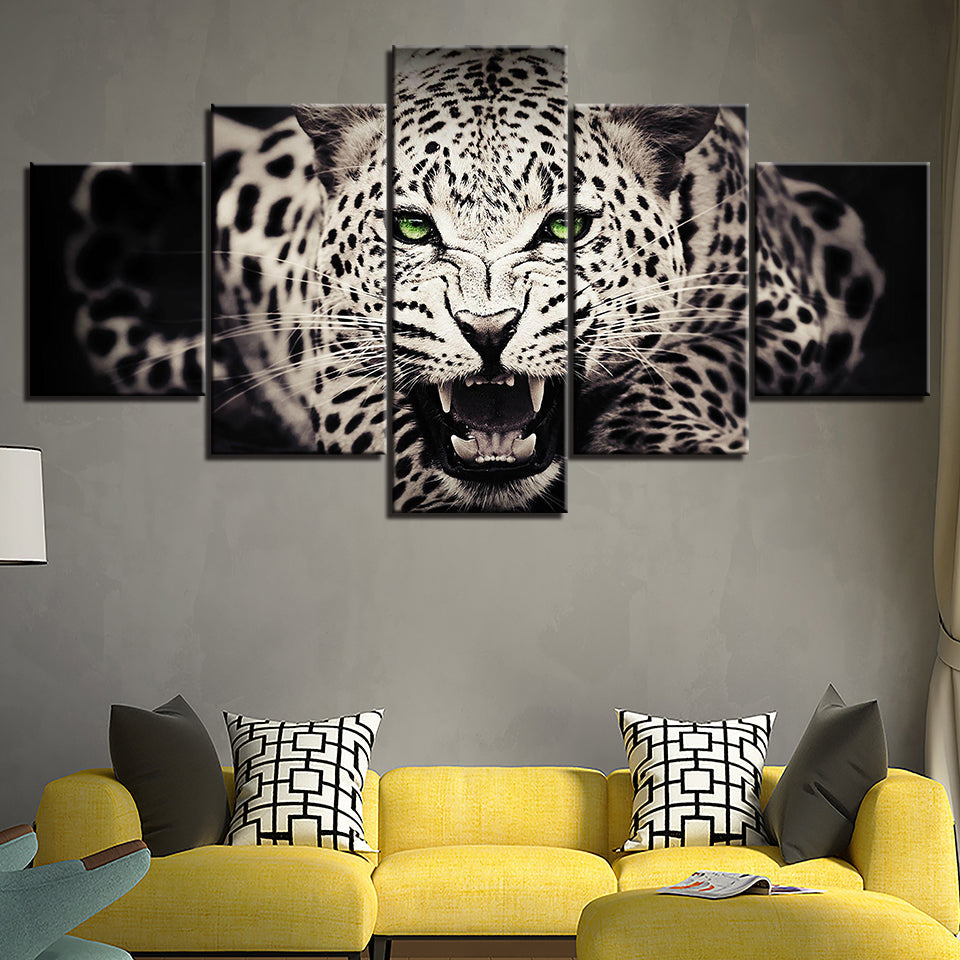 Wild Feline - Canvas Wall Art Painting | Bowlift