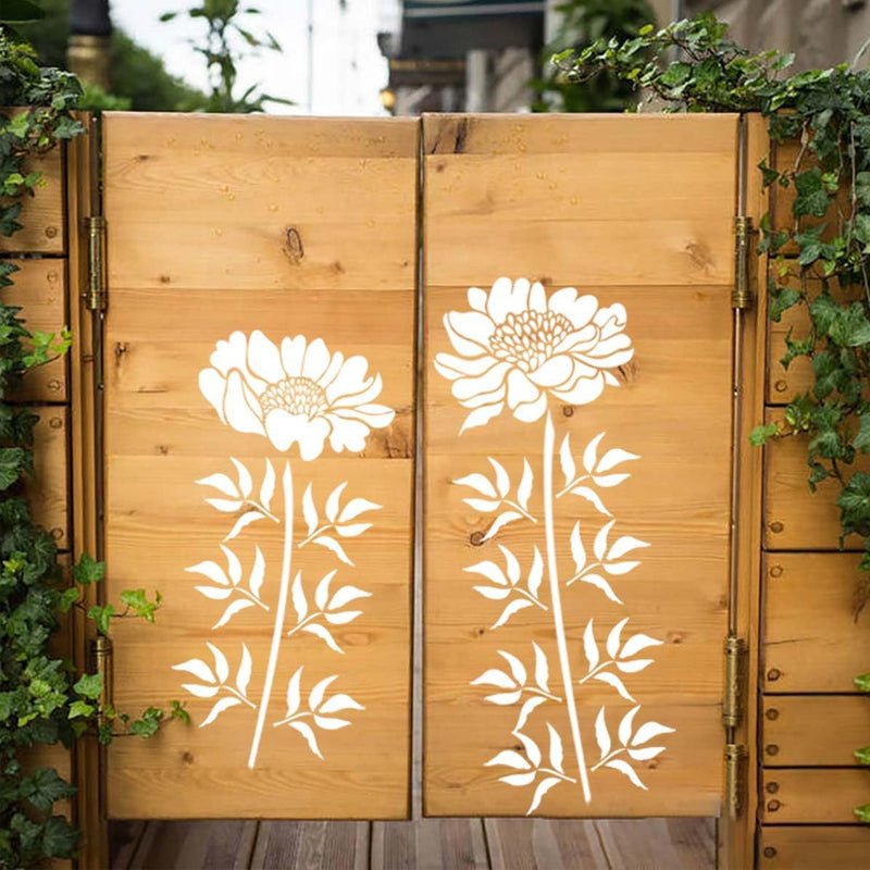 BowLift | 🔥DIY Decoration🌻 - Garden Fence Large Flower Drawing Stencils